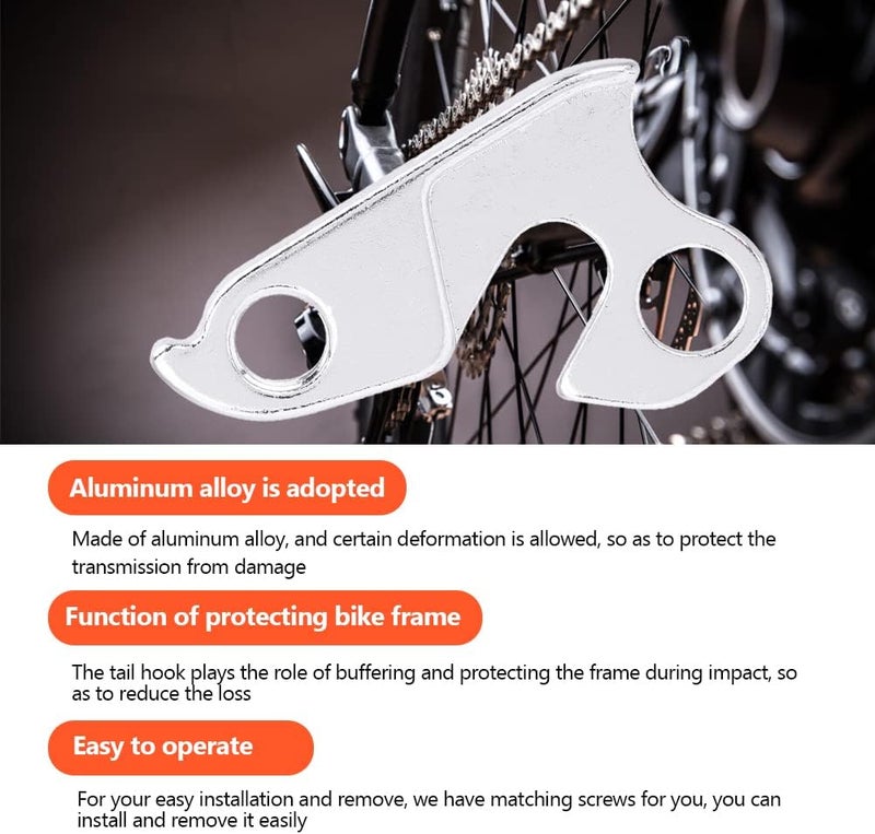 comfrt Rear Gear Mech Derailleur Hanger Aluminium Alloy Derailleur Hanger Tail Hook Drop Out Adapter for Mountain Bike - Image 2