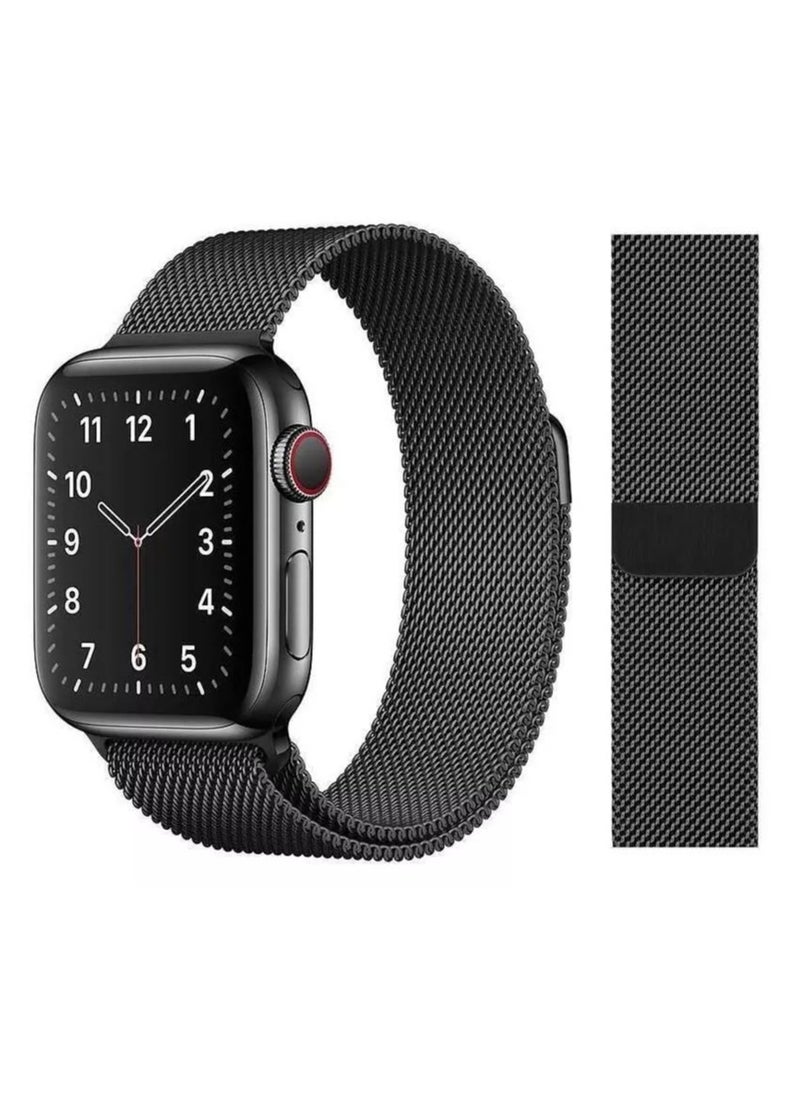 TWEGGON Milanese Loop Band/Strap for Apple Watch All Series Compatible with 42mm(Series 10 42)/41mm/40mm/38mm Black  - Image 1