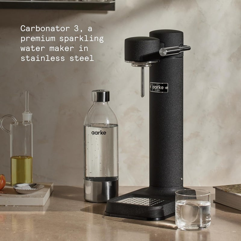 Aarke - Carbonator III Premium Carbonator/Sparkling & Seltzer Water Maker with PET Bottle (Matte Black), AAC3-Black - Image 3