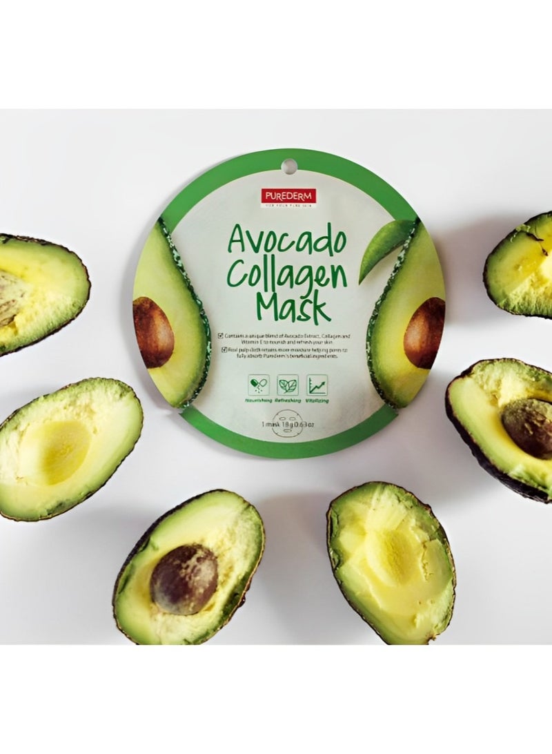 بيور ديرم بيورديرم قناع الكولاجين بالأفوكادو 18 جم، عبوة من قطعتين - Image 2