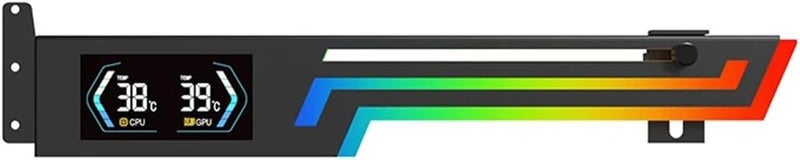 Compatible for ARGB Graphics Card Bracket Temperature Display Aura SYNC VGA Holder(Z-X6 White) - Image 4