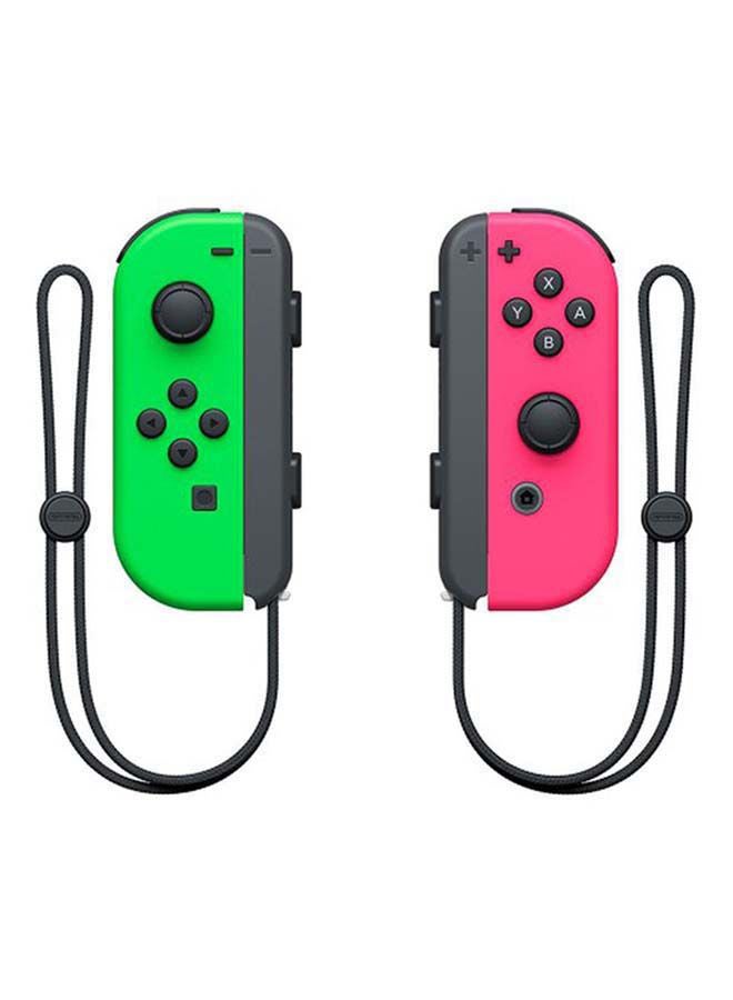 نينتندو وحدة تحكم لاسلكية Joy Cons لجهاز Nintendo Switch، وحدة تحكم بديلة L/R متوافقة مع Nintendo Switch - وردي نيون/أخضر نيون - Image 1