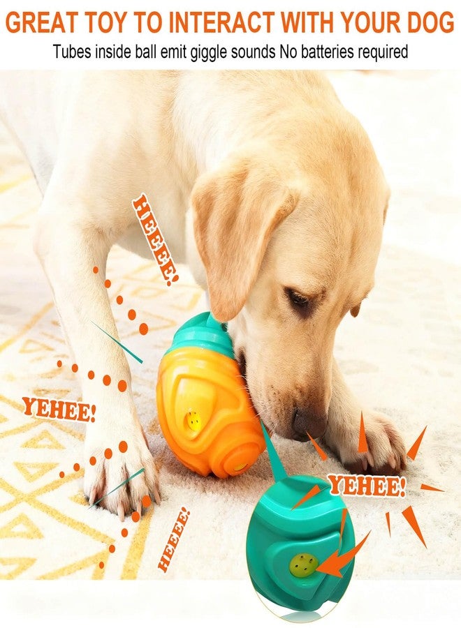 Lalolee Dog Balls for Aggressive Chewers, Squeaky Interactive Dog Ball Jolly Toy, for Medium and Small Dogs Toys Indoor or Outdoor Herding Playing, Keep Them Busy (Blue Orange) - Image 2