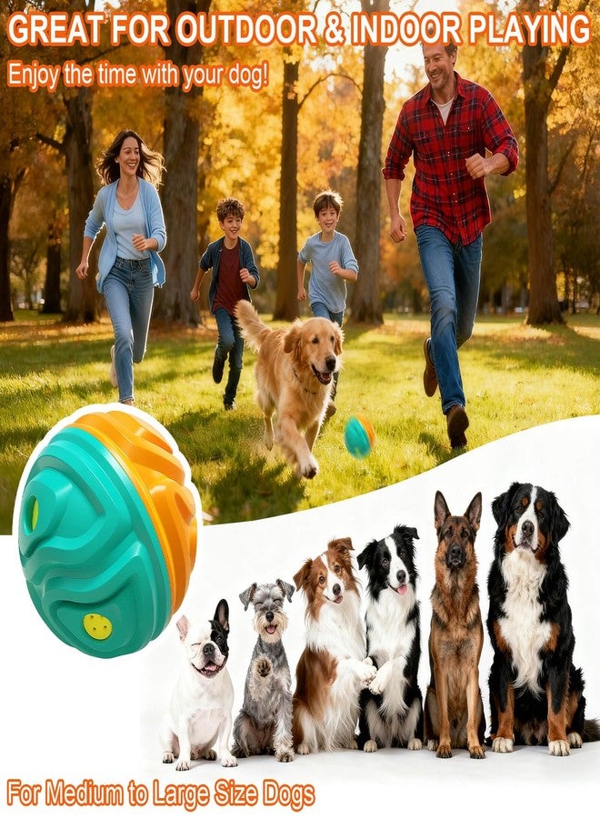 Lalolee Dog Balls for Aggressive Chewers, Squeaky Interactive Dog Ball Jolly Toy, for Medium and Small Dogs Toys Indoor or Outdoor Herding Playing, Keep Them Busy (Blue Orange) - Image 4