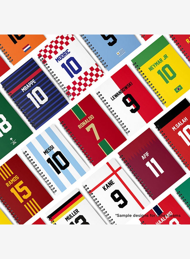 Designer A5 Spiral Notebook Memo Notepad Journal - Football Team - Argentina Player Name - Di Maria