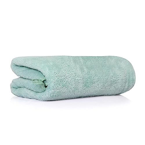 Glivary Microfiber Large 300 TC Bath Towels | (70X140) Extra Soft Plush & Quick Dry High Absorbency Large Size Towels For Bathing (Pista Green) - Image 1