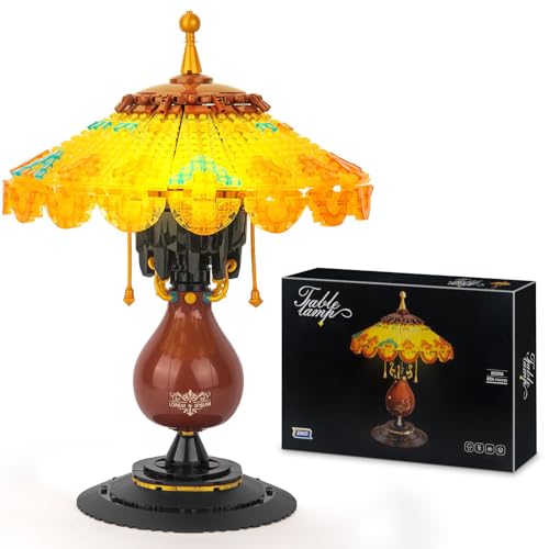 Vziimo Ideas Table Lamp Mini Building Block Set, Creative Retro-Style Table Lamp Model, Collection Home Décor Birthday for Adults Teens 14+ (804 Pieces) - Image 1