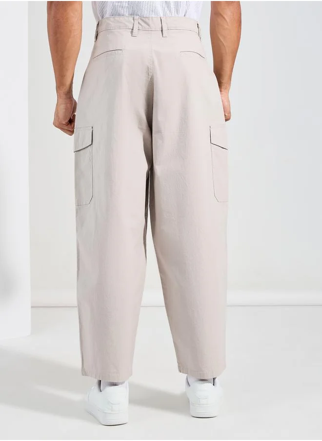 Styli Wide Leg Rip Stop Cargo Trouser