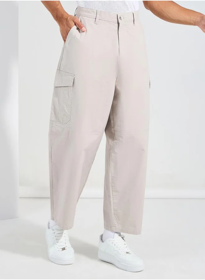 ستايلي Wide Leg Rip Stop Cargo Trouser