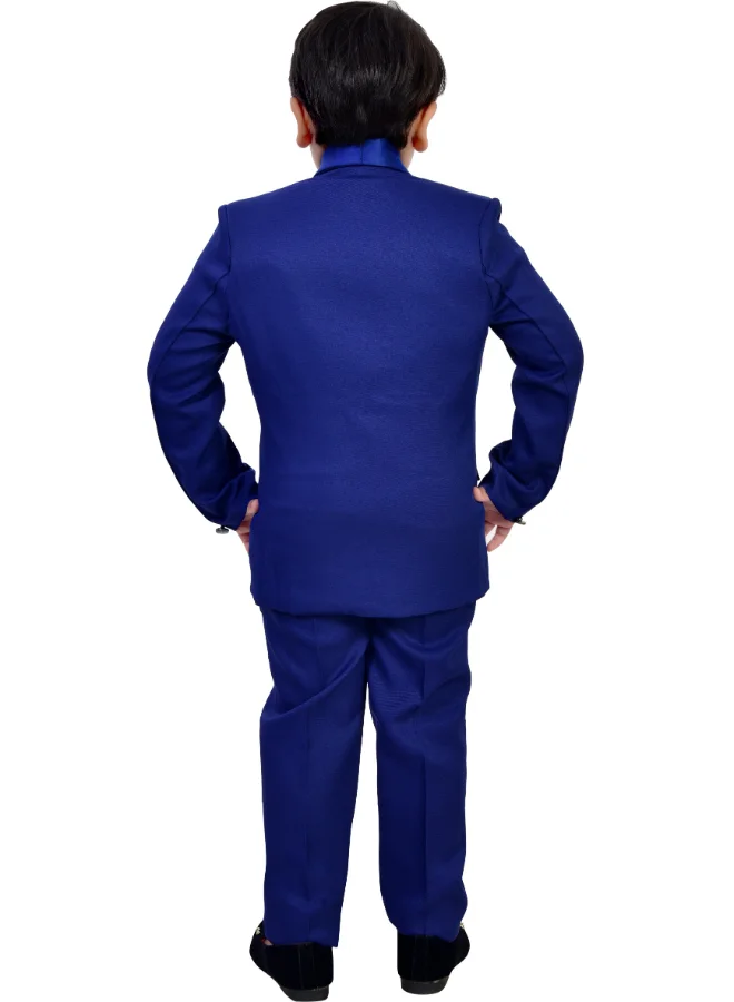 BT DEZINES Royal Blue 5-Piece Suit Set for Boys