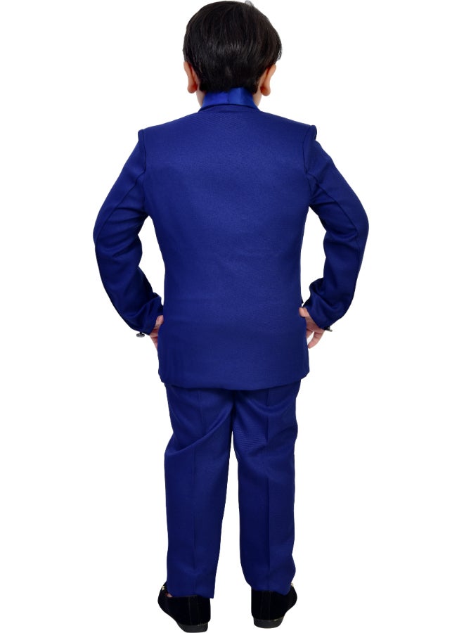 BT DEZINES طقم بدلة ملكي أزرق من  قطع للأولاد - Image 2