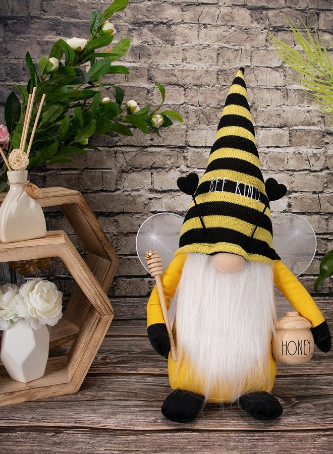Rae Dunn Bee Gnome - Honey Decor - Decorations for Home & Office - Bumble Farmhouse Kitchen - Stuffed Plush Shelf Figurines - Gifts - Bee Kind - Image 3