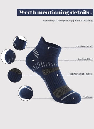 Mens Athletic Socks (5-Pack) - Low Cut, Sweat-Wicking, Odour-Resistant, All-Season Comfort - Ideal for Active Lifestyles, Running & Everyday Wear - Ultimate Socks for Men Collection - view 4