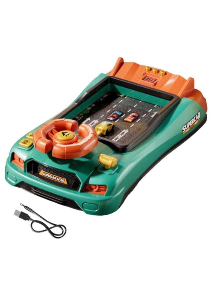 Steering Wheel Game Toys for Kids Simulated Driving Racing Car Game with Musical Interactive Educational Learning Racing Desktop Game Sensory Toy for Young Children (Racing)  - Image 1