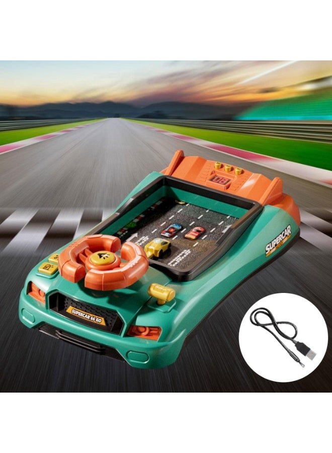 Steering Wheel Game Toys for Kids Simulated Driving Racing Car Game with Musical Interactive Educational Learning Racing Desktop Game Sensory Toy for Young Children (Racing)  - Image 2