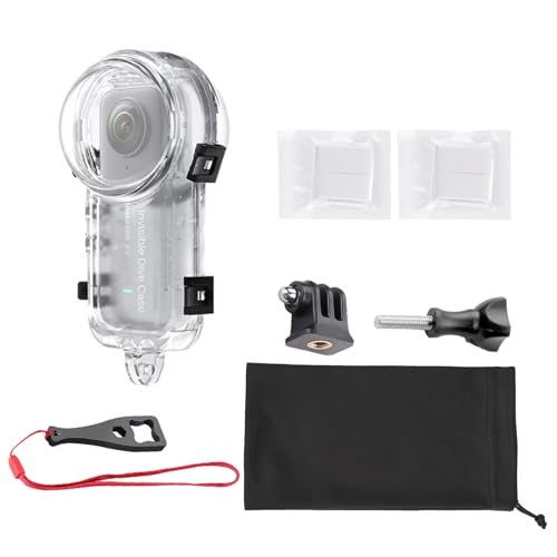 Sruim حافظة الغوص غير المرئية Insta 360 X4، حافظة مقاومة للماء حتى 50م (164 قدم) لحماية الغوص لـ Insta360 X4 مع ملحقات الحامل - Image 1