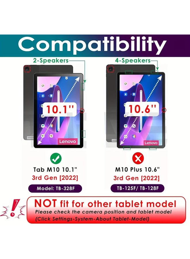 3pcs Tempered Glass Screen Protectors For Lenovo Tab M10 3rd Gen 10.1 Inch 9H Hardness Transparent Anti Fingerprint Anti Glare Anti Scratch - Image 2