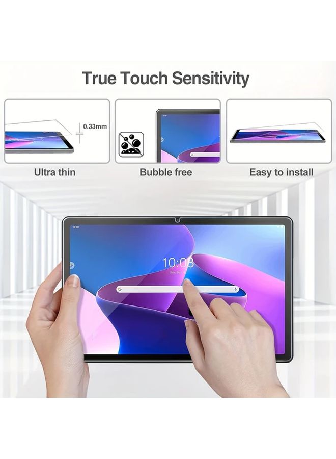 3pcs Tempered Glass Screen Protectors For Lenovo Tab M10 3rd Gen 10.1 Inch 9H Hardness Transparent Anti Fingerprint Anti Glare Anti Scratch - Image 4