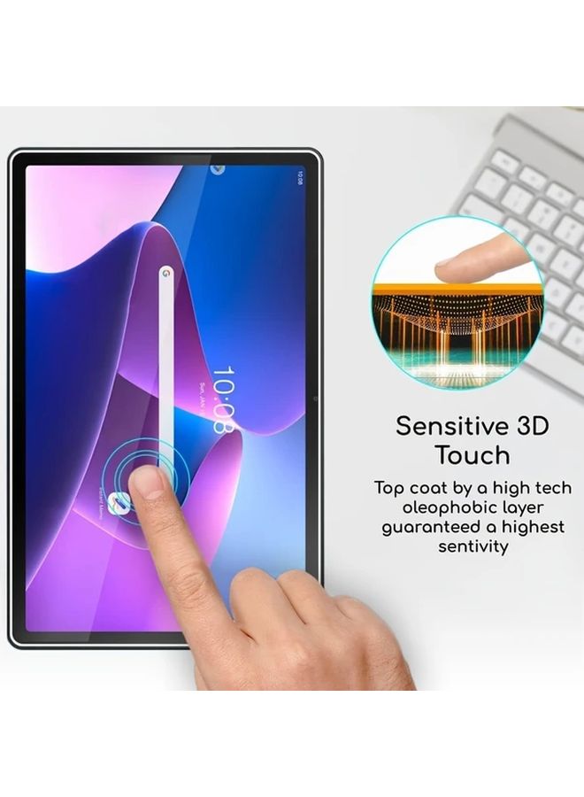 3pcs Tempered Glass Screen Protectors For Lenovo Tab M10 3rd Gen 10.1 Inch 9H Hardness Transparent Anti Fingerprint Anti Glare Anti Scratch - Image 5