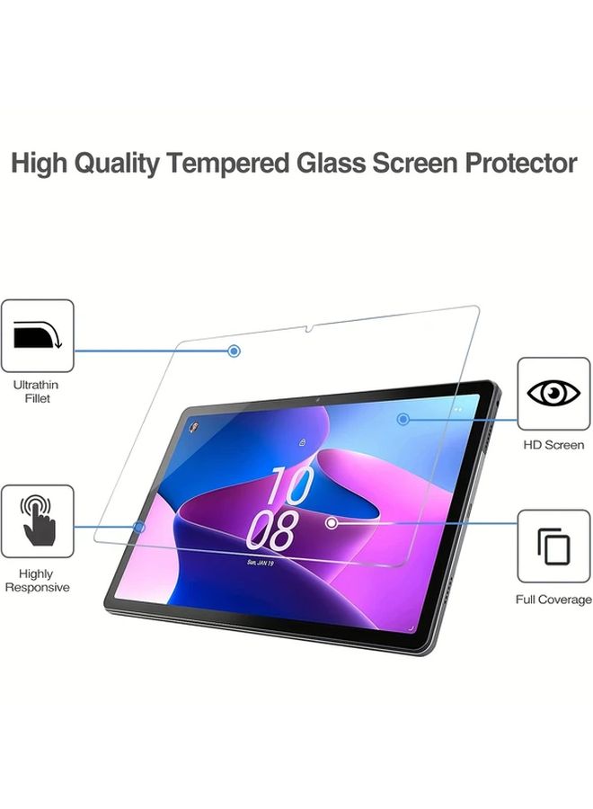 3pcs Tempered Glass Screen Protectors For Lenovo Tab M10 3rd Gen 10.1 Inch 9H Hardness Transparent Anti Fingerprint Anti Glare Anti Scratch - Image 3