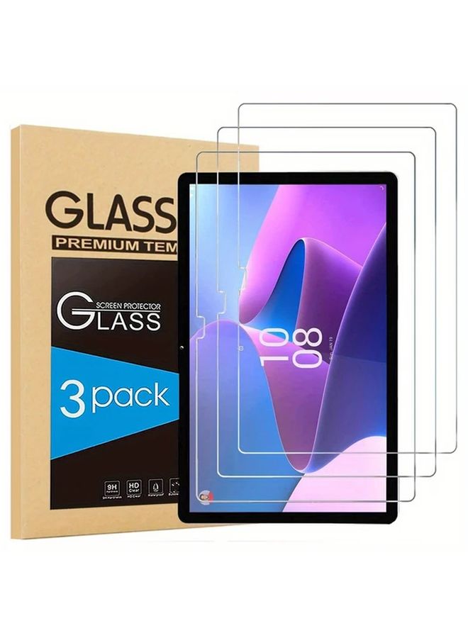 3pcs Tempered Glass Screen Protectors For Lenovo Tab M10 3rd Gen 10.1 Inch 9H Hardness Transparent Anti Fingerprint Anti Glare Anti Scratch - Image 1
