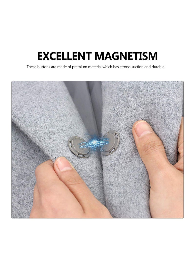 6 Pairs Magnetic Coat Buttons Invisible Hidden Sewing Button with Magnets Inside for Jacket Suitcase Bag Pajamas Buckle Style 1