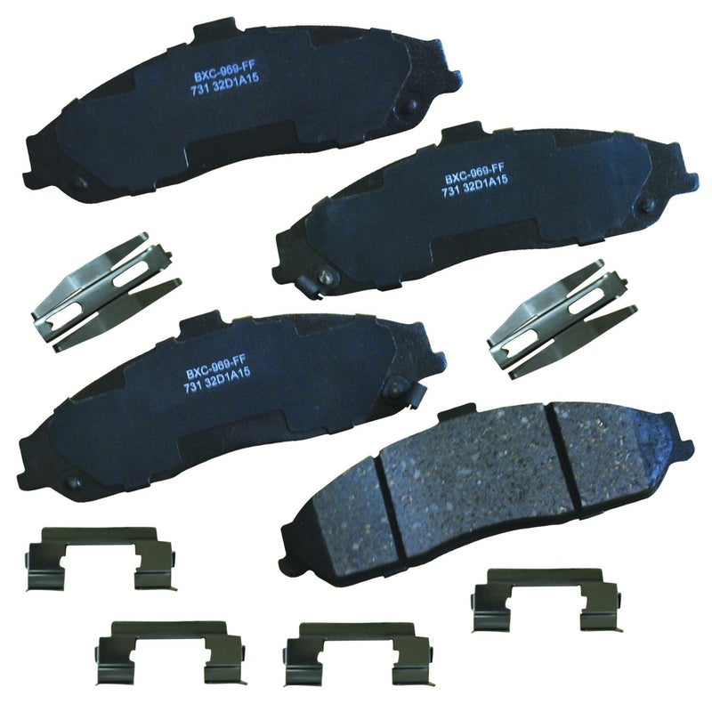 Bendix Premium SBC731 Ceramic Front Brake Pads for Cadillac XLR 2009-2004  Chevrolet Corvette 2013-1997  Pontiac GTO 2006-2005 - Image 1