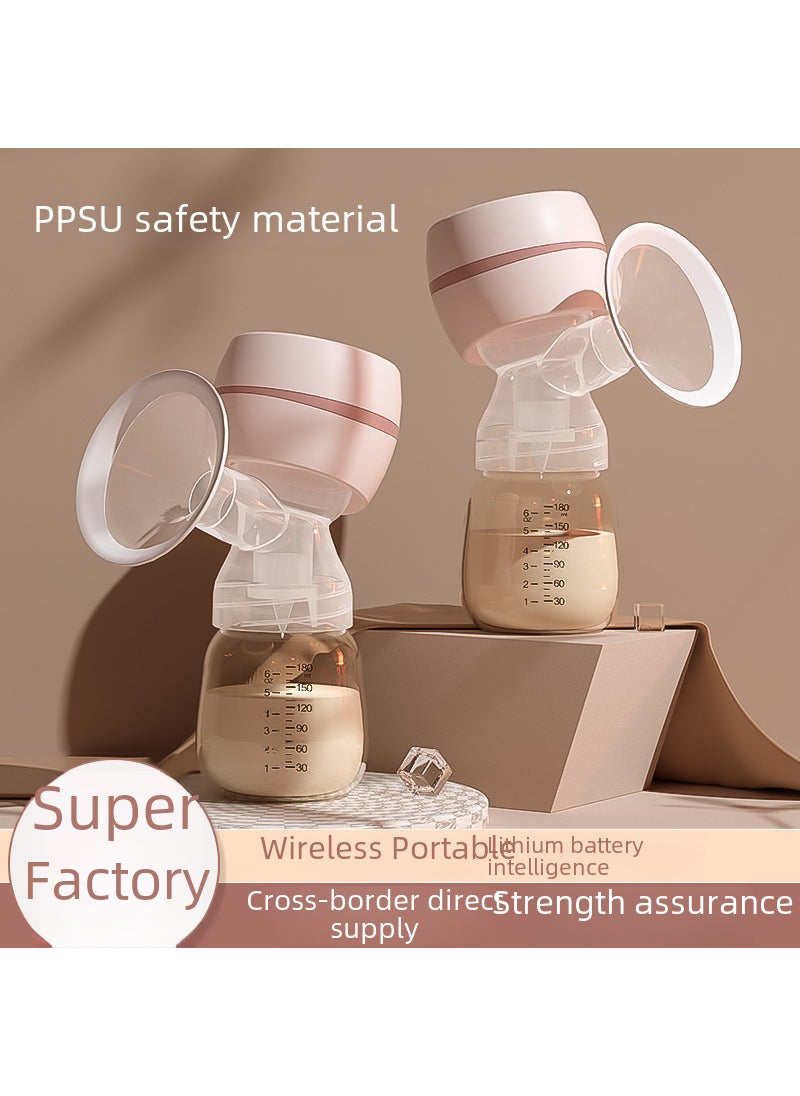 Generic Intelligent Electric Breast Pump Automatic Massage Quiet Pink pp 