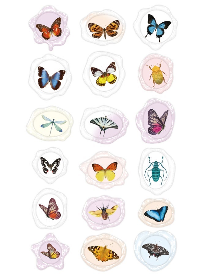 Avenir Sealing Wax Stickers 10 pack -  Insect  Multicolour | fabulous sealing wax stickers showcasing a collection of space objects | Ages3+ - Image 2