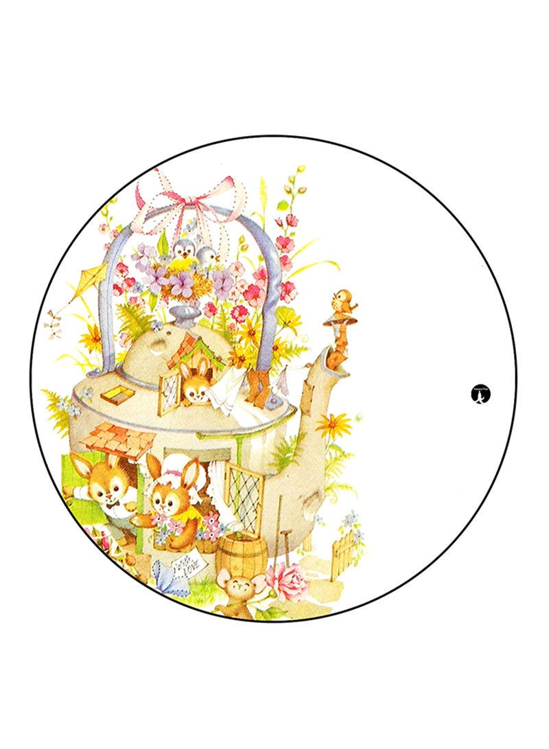 RKN Flowers Printed Mouse Pad  Multicolour