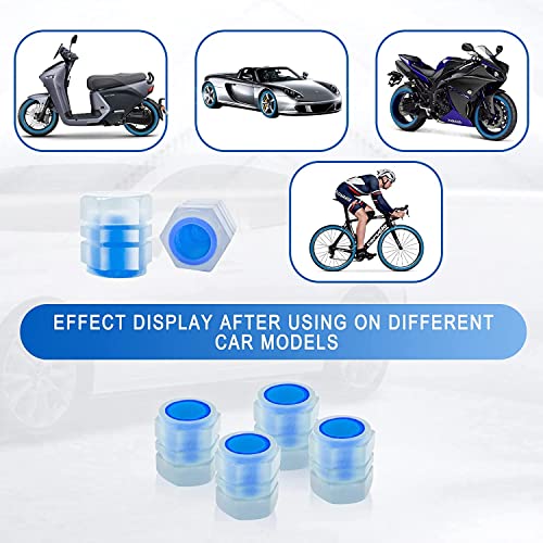 Careflection Luminous Wheels Tire Valve Stem - Glow at Night, Air Caps Cover Fluorescent, Illuminated Auto Car Wheel Valve Stem Caps for SUV, Motorcycles, Truck (8 PCS, Blue) - Image 5