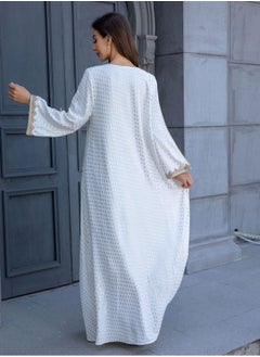 زد Muslim robe bronzed simple lace slim Dubai women's dress  - Image 2