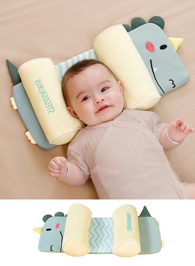Baby Head Shaping Pillow, Newborn Pillow to Prevent Flat Head, Baby Head Pillow,Flat Head Baby Pillow, Baby Sleeping Pillow, Baby Pillows for Sleeping for 0-3 Years(Dinosaur) - Image 1