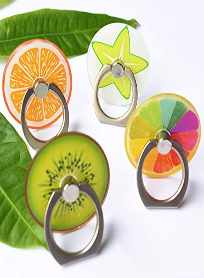 Ailifly Crystal Flower Fruit Shape Ring Stent 360°Rotation Finger Ring Grip Cell Phone Ring Holder Stand (Strawberry) - Image 5