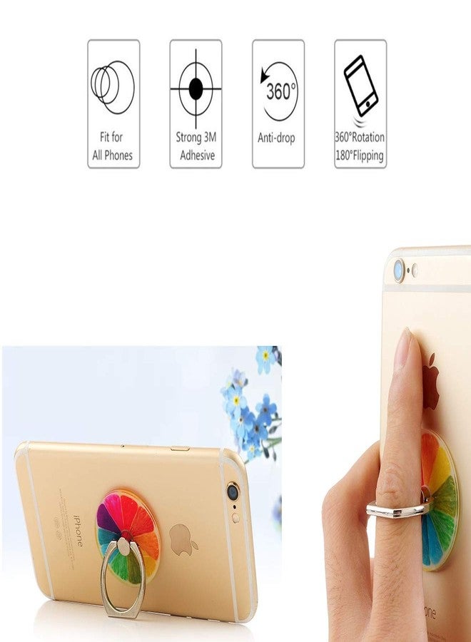 Ailifly Crystal Flower Fruit Shape Ring Stent 360°Rotation Finger Ring Grip Cell Phone Ring Holder Stand (Strawberry) - Image 3