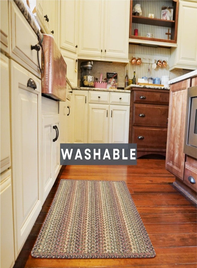 Homespice Fiesta Non Slip Braided Rug, Ideal as a Washable Kitchen Runner and Soft Braided Hall Runners Stain Resistant & Waterproof Braided Runner Rug Country Style Rustic Rug 27x72 Inches - Image 4