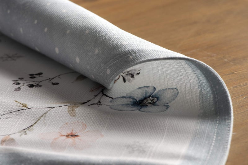 Maison d' Hermine Placemats 100% Cotton Decorative Cloth Place Mat Washable Dinner Placemat  Holiday  Dinner  Wedding & Dining  Ice Florals - Thanksgiving/Christmas (Set of 4) - Image 4