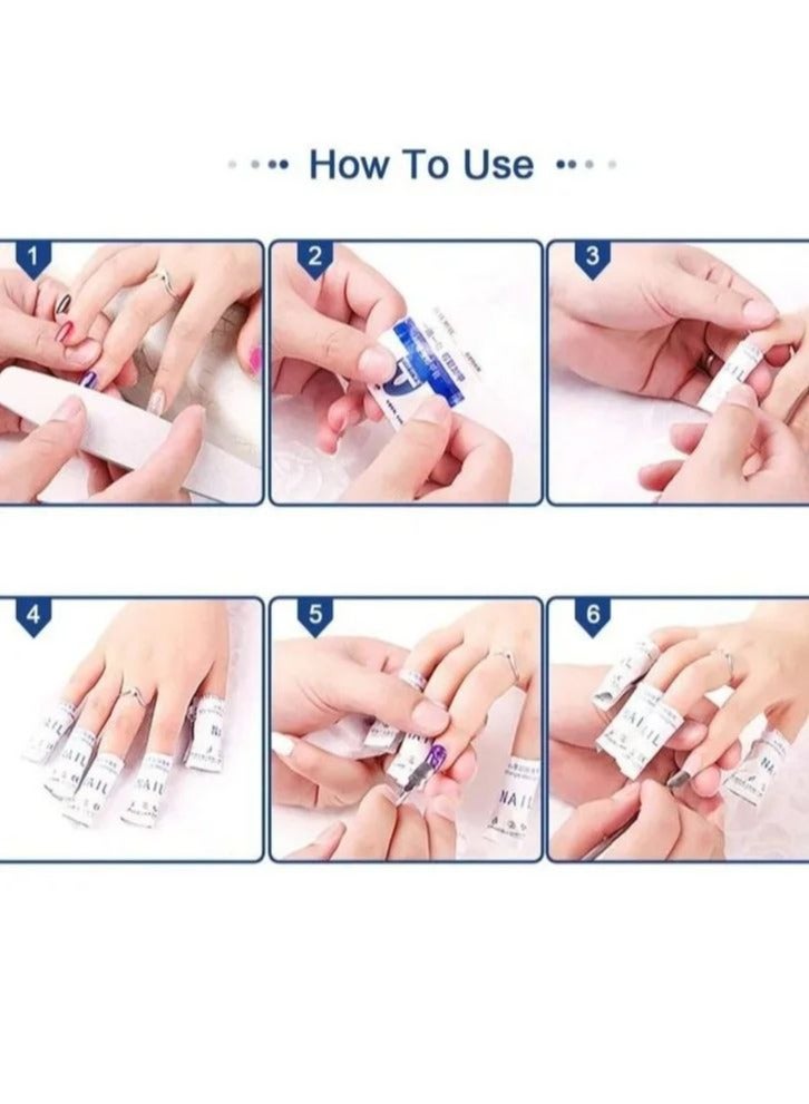 Nail Polish Remover Pads 100 Pcs Magic Soak-Off Gel Remover, Professional Wraps Soak Off Acrylic Fast Gentle Quality Foil Art Cleaner for Manicure - Image 2