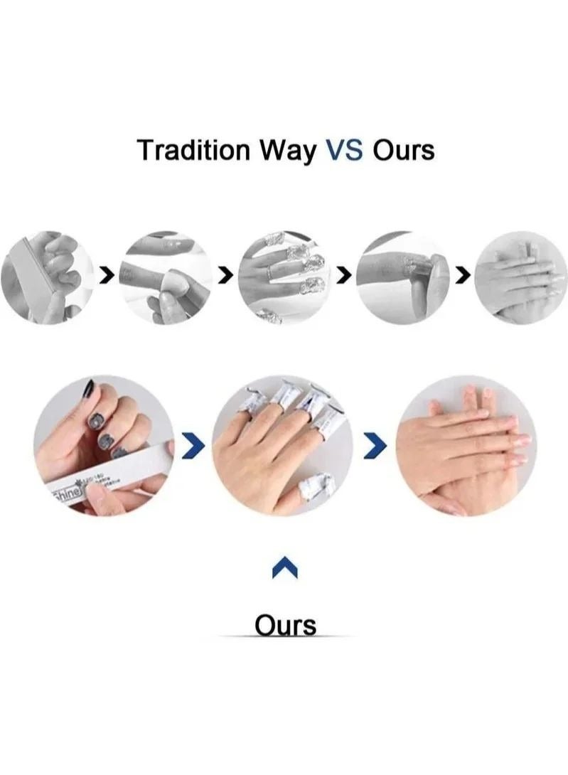 Nail Polish Remover Pads 100 Pcs Magic Soak-Off Gel Remover, Professional Wraps Soak Off Acrylic Fast Gentle Quality Foil Art Cleaner for Manicure - Image 4