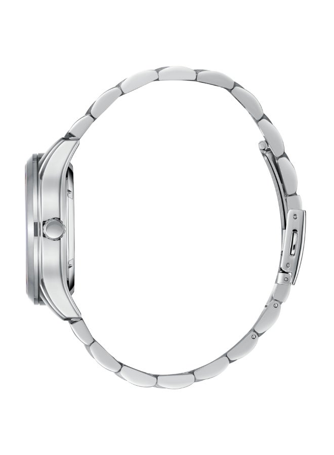 سلازنجر ساعة رجالية أوتوماتيكية بسوار معدني فضي - Image 3