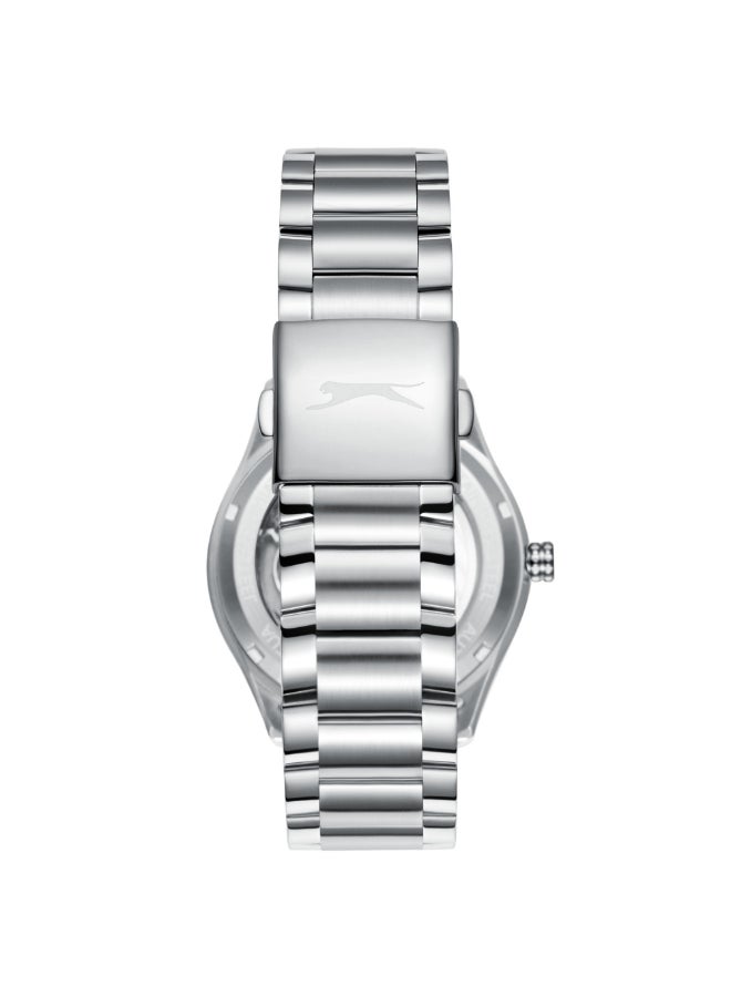 سلازنجر ساعة رجالية أوتوماتيكية بسوار معدني فضي - Image 4