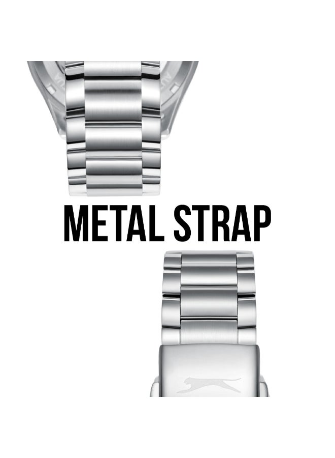 سلازنجر ساعة رجالية أوتوماتيكية بسوار معدني فضي - Image 5