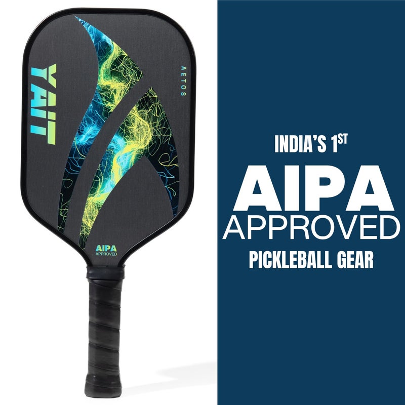 YAIT Sports Aetos Pickleball Paddle | Japanese Toray T700 Carbon Fiber | Thermoformed Racket | Propulsion Core Tech | Pro Spin, Control & Power | AIPA Approved | Pickle Ball Racket Cover Included - Image 2