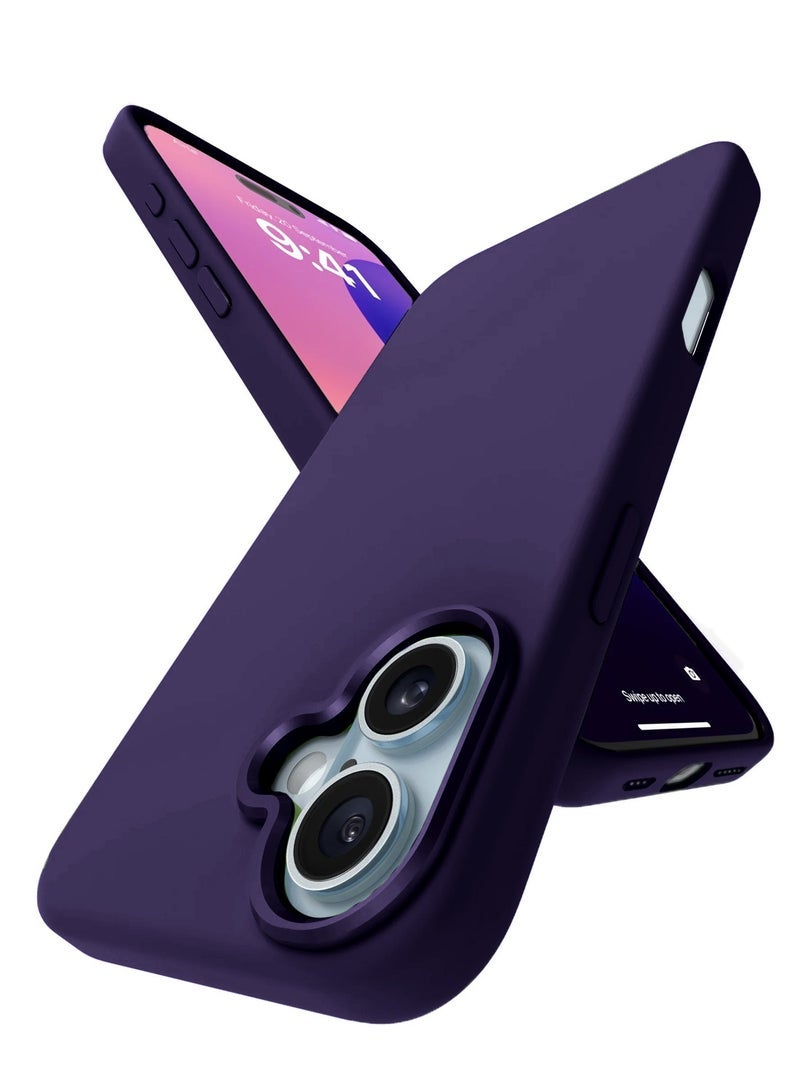 ELTRAZONE Soft Liquid Silicone Case Cover for Apple iPhone 17 5G (2025) – Slim Shockproof Protective Phone Case with Anti-Scratch Microfiber Lining & Smooth Matte Finish – Eggplant Purple (MCRPSN) - Image 1