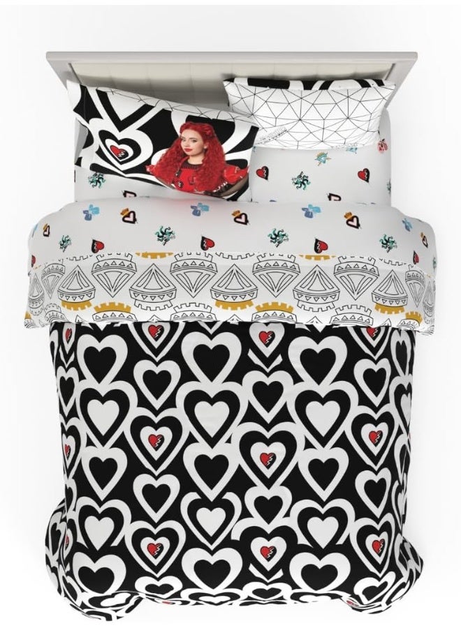 Franco Franco Collectibles Disney Descendants 4 Bedding 7 Piece Super Soft Comforter and Sheet Set with Sham, Full, (Officially Licensed Product) - Image 1