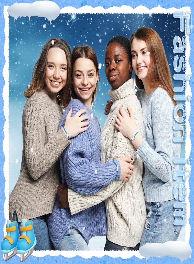 Funtery 24 Pcs Ice Skating Party Favors Colorful Ice Skating Bracelet Skater Birthday Gifts Sports Goodie Items Bulk for Women Men Skater Lover(Blue) - Image 4