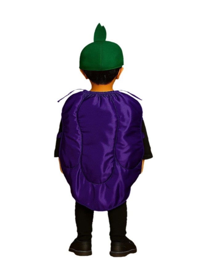 QuickBazaar Fruits & Vegetable Cutout Costume for Kids/Apple, Mango, Banana, Carrot, Brinjal, Tomato, Watermelon & More/Perfect for Fancy Dress Costume & Stage Shows (Grapes Cutout, 3-4 Y) - Image 2