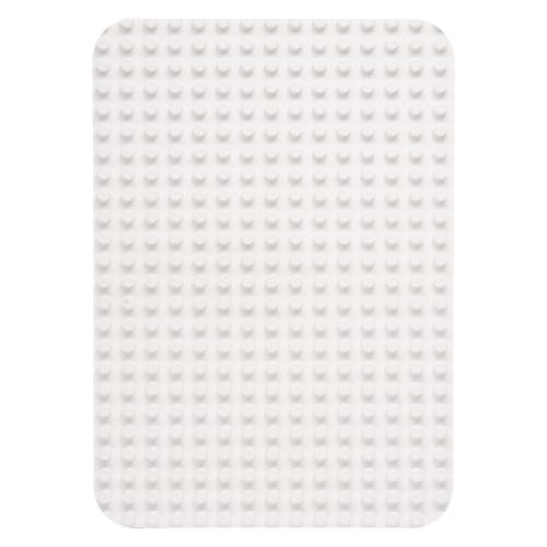 Strictly Briks Toy Building Block - Classic Big Briks Baseplate 15" x 10.5" Large Building Brick Baseplate for Ages 36 Months to 1188 Months, Single White Flat Bottom Base Plate, 1 Pc - Image 1