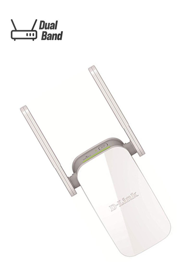 D-Link DAP-1610 - AC1200 Wi-Fi Range Extender, Dual-Band Wi-Fi Performance, Supports D-Link Wi-Fi Mesh and Mesh Smart Roaming, 1*Fast Ethernet port, IPv6 ready, Works with any Wi-Fi router White/Grey - Image 1