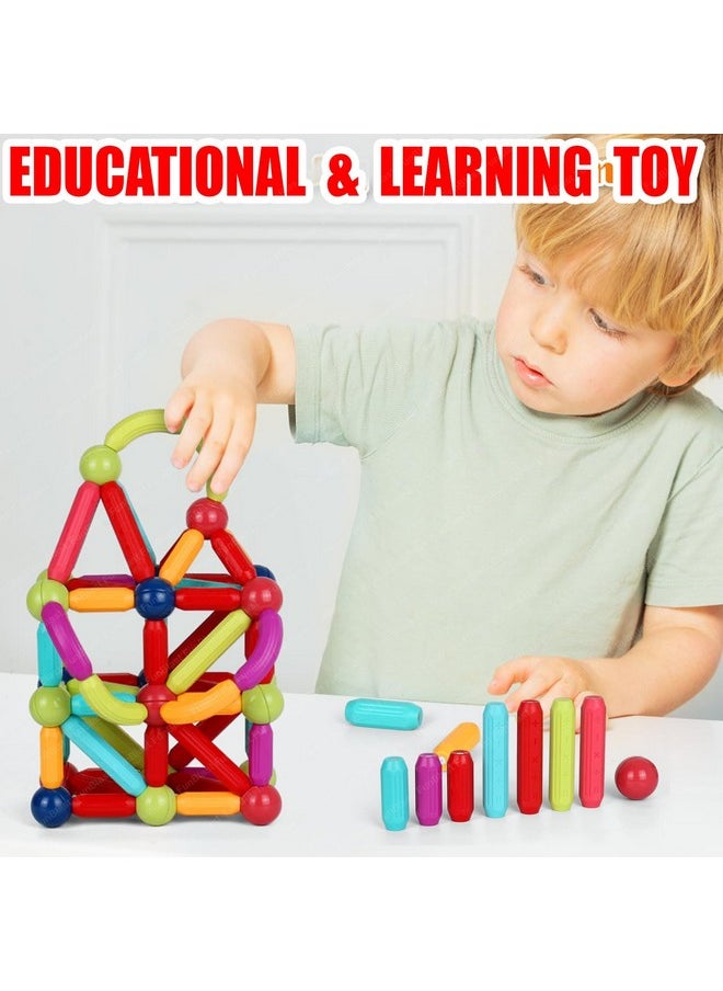 FunBlast FunBlast Magnetic Sticks Building Blocks for Kids - 25 Pcs Puzzle Games for Kids, DIY STEM Toys for Kids, Building & Construction Toys, Brain Game Toys for 3+ Year Old Kids Boys, Girls (25 Pcs)  - Image 5